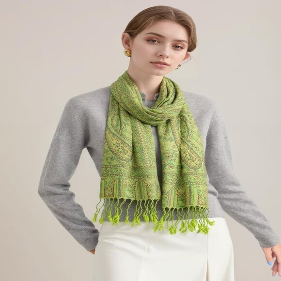 Women Pashmina Feel Shawl Wrap Reversible Soft Silky Scarf for Fashion - Picture 3 of 7